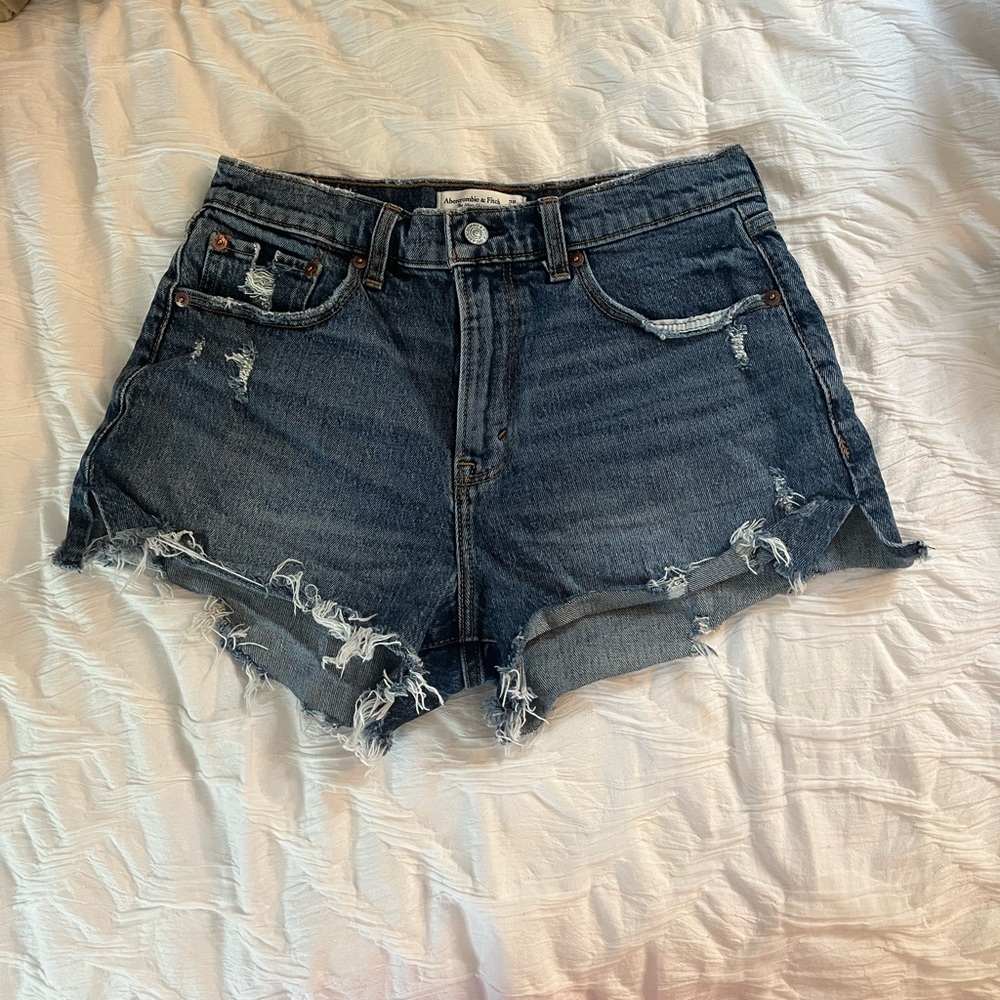 abercrombie and fitch jean shorts curve love